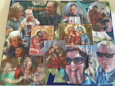 Notice my pictures were fairly large and so covered up most of the tissue. Make your photos smaller or be sure to cover all the edges with the tissue paper!